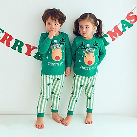 Jeong Ttasom Đồ ngủ trẻ em 100%cotton chủ đề Giáng sinh - hình tuần lộc - TT003