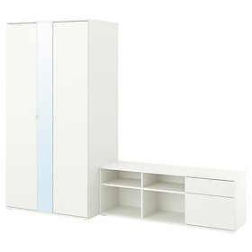 Mua SOSIA  COMBO Tủ quần áo kèm tủ lưu trữ đồ dùng 2 tầng WAR_033  245x55x200cm