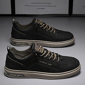 LCRTZKG Leather Sneakers Men Casual Không thấm nước Lưu hóa Giày nam 2023 Thoải mái mùa xuân Sneakers Men Casual Shoes Cộng với kích thước 39-44
