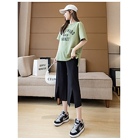Quần bầu xuông thun cotton dáng lỡ xẻ cá tính QBS1414