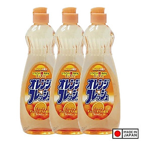 Combo chai nước rửa bát chén hương cam 600ml Rocket nội địa Nhật Bản