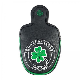 5xPu Golf Putter Cover Half Mallet Head Cover Club Head Protector Guard Black