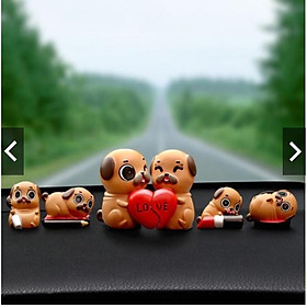Sét cún con trang trí Taplo xe hơi xinh xắn- Hoàng Đông shop