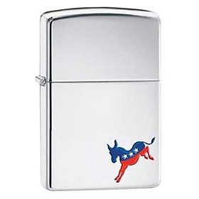 Bật Lửa Zippo 29073 - Bật Lửa Zippo Democrat Polished Chrome