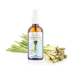 Tinh dầu xịt phòng Sả Chanh Lam Hà Lemongrass (100ml): Làm thơm phòng, xua đuổi muỗi, côn trung