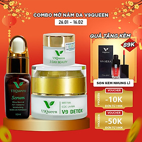 Combo 3 Mỹ Phẩm V9Queen Giúp Mờ Nám Tàn Nhang, Dưỡng Trắng Da