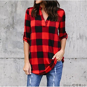 Tk114-sơ mi sọc caro form dài s-6xl