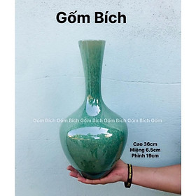 Mua Bình Hoa Lọ Hoa Dáng Tỏi Cổ Nhỏ Men Hỏa Biến Gốm Sứ Bát Tràng - Gốm Bích