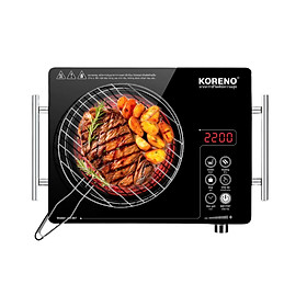 Bếp hồng ngoại Koreno Thái Lan KN-867 công suất 2200W tặng kèm vỉ nướng, bảo hành 12 tháng - Hàng chính hãng