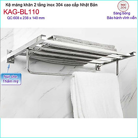 Mua Vắt khăn bồn Inox Kace  máng khăn bồn tắm inox 304 Nhật Bản