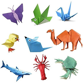 Giấy Thủ Công Origami size Cực Đại 17x17cm, 100 tờ Đủ Màu, Giấy Xếp Cò siêu tiết kiệm