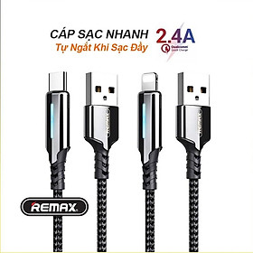 Mua Cáp sạc nhanh Type C tự ngắt Remax RC-123i chính hãng( FREE SHIP )