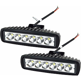 Dải đèn LED không thấm nước 6 Đèn LED Car Hạt cỗ xe làm việc Bights (2pcs)