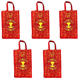 Mua BỘ 5 túi vải đựng đồ cao cấp kích thước 40x30x12cm tiện dụng   thân thiện môi trường  dễ dàng sử dụng  gấp gọn khi không dùng