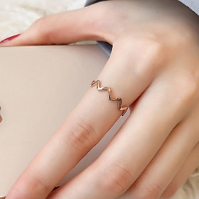 Nhẫn Nữ Zic Zac Ti Tan Ko Đen TT 0732