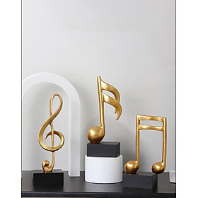 Mua Mô hình 3 nốt nhạc  khoá sol mạ đồng trang trí đàn Piano  đồ decor trang trí nội thất tủ kệ   bàn làm việc - Hàng chính hãng