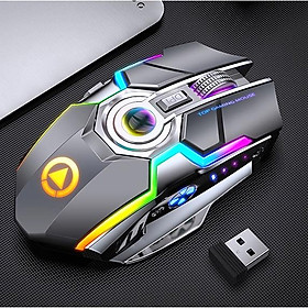 Chuột không dây Coputa chuột máy tính gaming laptop silent full LED A5