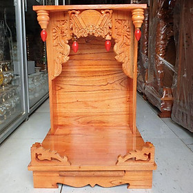 Mua Bàn thờ thần tài ông địa gỗ xoan ngang 38 cm