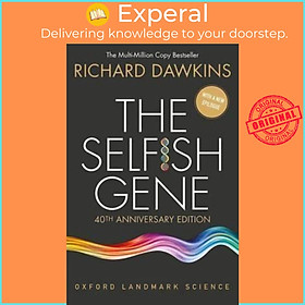Sách - The Selfish Gene : 40th Anniversary edition by Richard Dawkins (UK edition, paperback)
