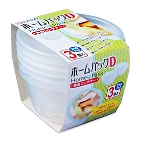 Bộ 2 set 3 hộp đựng thực phẩm nắp tròn K293-4 250ml Nội địa Nhật Bản