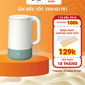 Ấm Siêu Tốc 1,7L Bear Công Suất Lớn, Bình Đun Nước Nóng Nhanh Pha Trà, Bền Bỉ ZDH-Q17B1 - Hàng Chính Hãng