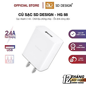 Mua Củ sạc HG88 SD DESIGN 2.4A hỗ trợ cho điện thoại iphone Samsung Oppo Xiaomi Pin Dự Phòng