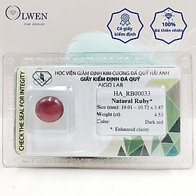 Mua Viên đá Ruby thiên nhiên thiên nhiên kiểm định AIGD HA-RB00033
