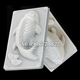 Mua Khuôn cá chép và 2 thỏi vàng làm bánh  rau câu  khuôn ép xôi  giò chả – Loại 29 cm - Mã số 1736