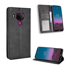 Bao da dành cho Nokia 5.4 Flip Wallet Leather dạng ví đa năng siêu bền siêu êm