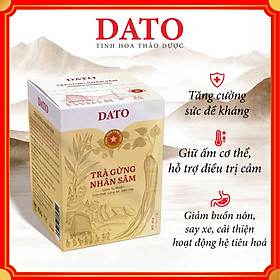 Trà gừng nhân sâm DATO, trà gừng hòa tan. giảm ho, cảm lạnh, làm ấm cơ thể, tăng sức đề kháng.