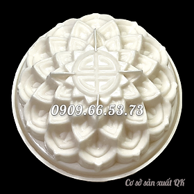 Mua Khuôn rau câu trung thu hoa sen tầng cánh nhọn hình tròn - Loại 11 cm – Mã số 1883