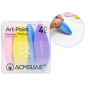 Bộ 4 Gôm Hình Thoi Không Bụi 4 Màu - Acmeliae ER-5080