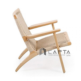 Mua Ghế thư giãn cao cấp CH25 Nội thất Capta Ghế tiếp khách khung gỗ ASH nệm mây đan