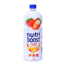 Nước Uống Sữa Trái Cây Nutriboost Hương Dâu Với Yến Mạch Và 5 Dưỡng Chất 1L