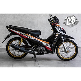 Tem dành cho xe Wave RSX FI Black Repsol