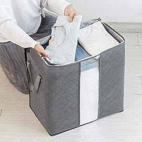 Túi lưu trữ, túi quần áo có thể gập 4 cái cho quần áo công suất lớn với tay cầm được gia cố cải thiện vải cho chăn, với khóa kéo chắc chắn