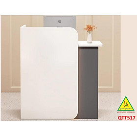 Mua Bàn thu ngân  bàn lễ tân  bàn tính tiền bằng gỗ MDF QTT517 - NỘI THẤT LẮP RÁP VIENDONGADV