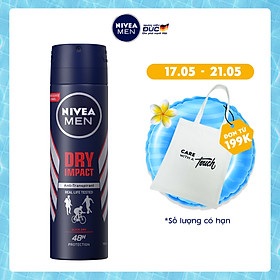 Xịt Ngăn Mùi NIVEA MEN Dry Impact Khô Thoáng 150ml - 81602