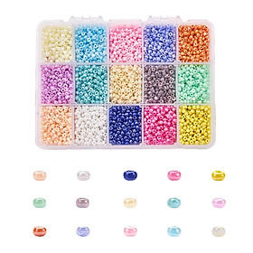 7500pcs/set 15 Colors 3mm Small Round Loose Bead for DIY Jewelry Making Earrings Bracelet Necklace