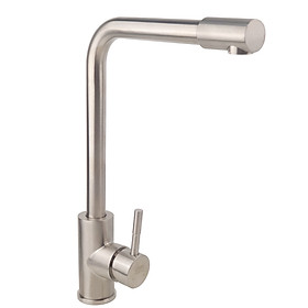 Mua Vòi rửa chén nóng lạnh Inox SUS 304 nguyên khối đầu vòi xoay 360 độ Eurolife EL-KM10 (Trắng vàng)