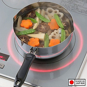 Nồi quánh inox dùng cho bếp từ Pearl Metal Φ18cm - Hàng nội địa Nhật Bản, nhập khẩu chính hãng (#Made in Japan)