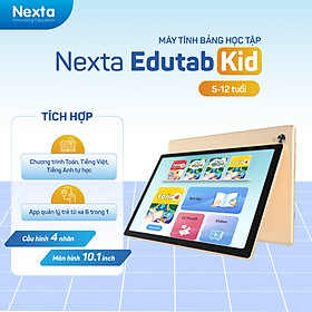 Máy tính bảng học tập thông minh Nexta Edutab Kid cho bé từ 5-8 tuổi - quản lý thời gian cho trẻ - 1 đổi 1 trong vòng 30 ngày, bảo hành 12 tháng