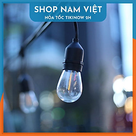 Dây Đèn Led Chuôi E27 Kèm Bóng Đèn Chống Nước Trang Trí Ngoài Trời - Loại Cao Cấp, Chính Hãng NAVIVU