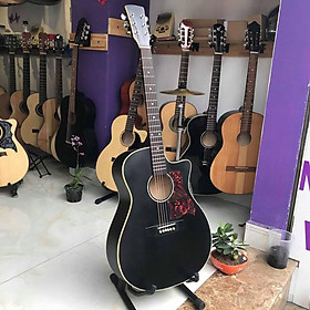Mua Đàn guitar acoustic kèm compo 7 món: bao dù  capo  miếng dán phím  dây 1 2  lục giác tài liệu học