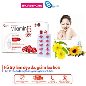 Vitamin E đỏ Sanofia - Giúp đẹp da, giảm lão hóa, chống oxy hóa