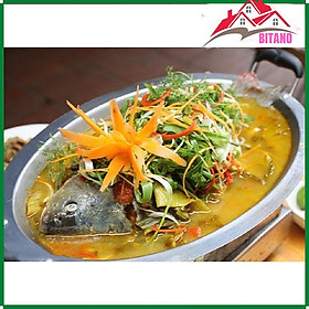 Mua Khay Lẩu Cá Chép Om Dưa BITANO Cao Cấp-Inox Bạc