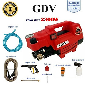 Máy rửa xe và xịt rửa đa năng GDV QXJ04-2 có chỉnh áp tặng kèm đầy đủ phụ kiện - Màu Ngẫu Nhiên - Hàng Chính Hãng