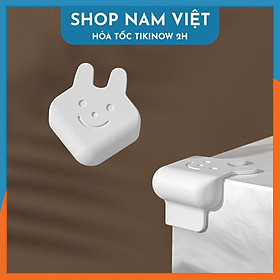 Set 2 Miếng Silicon NAVIVU Bọc Góc Bàn, Góc Tủ, Cạnh Giường Giữ An Toàn Cho Bé - Thỏ trắng (2 cái)