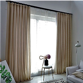 Mua Rèm vải cửa sổ  rèm decor MARYTEXCO trang trí nhà cửa  làm dịu nhẹ ánh sáng tự nhiên  rèm ore hoàn thiện tặng kèm dây buộc rèm - họa tiết CARO NÂU R-G08 (Giao hàng cho vận chuyển trong 8h làm việc)