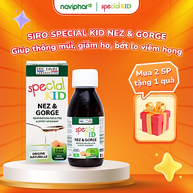 TPBVSK Special Kid Nez et Gorge - Hỗ trợ giảm viêm họng, viêm phế quản, Giúp thông mũi, giảm ho, bớt lo viêm họng (125ml)[Siro – Nhập khẩu Pháp]